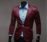 Blazer Masculino Slim Fit Luxo - Vermelho