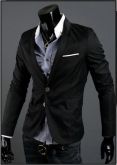 Blazer Masculino Slim Luxo - Preto