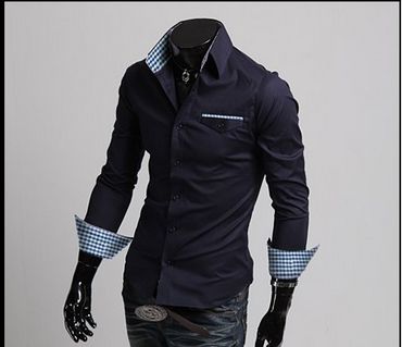 Camisa Luxo Slim - Azul Marinho