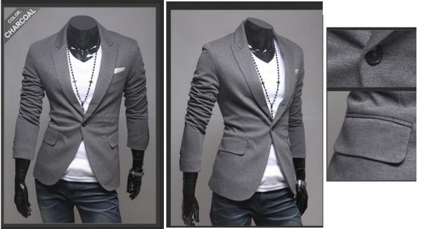 Blazer Masculino Luxo - Cinza