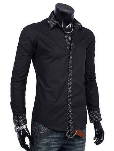 Camisa Slim Moda Luxo - Preto